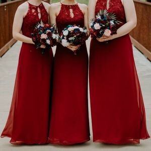 Burgandy Bridesmaids Dress